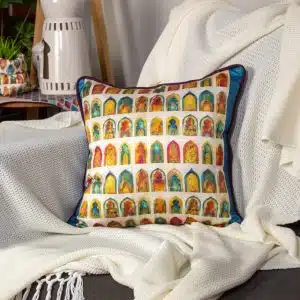 Ramadan Decorative Cushions with Vibrant Abstract Patterns – “طيف” Collection - Image 3