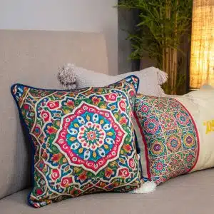 Ramadan Decorative Cushions with Festive Fanous Patterns – “زينة” Collection - Image 2