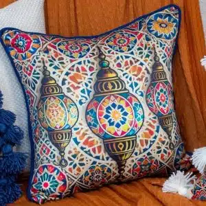 Ramadan Decorative Cushions with Festive Fanous Patterns – “زينة” Collection - Image 5